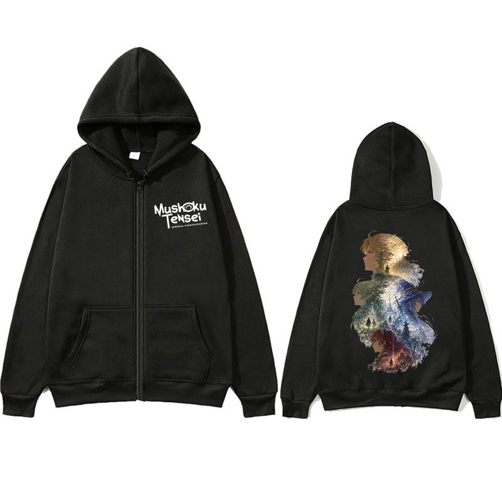 Anime Mushoku Tensei Jobless R - Mens Fashion Zip Up Hoodies ulasan dan harga