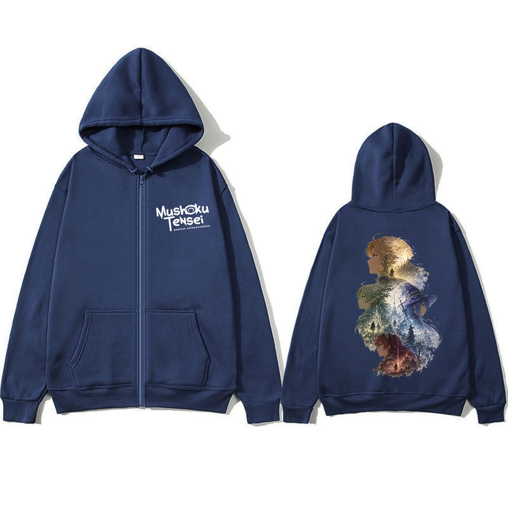 Anime Mushoku Tensei Jobless R - Mens Fashion Zip Up Hoodies ulasan dan harga