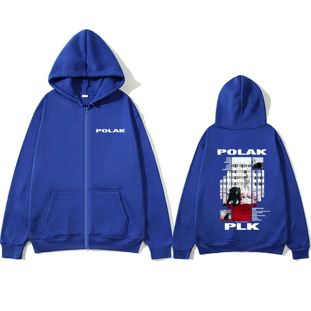 Rapper Plk Polak Print Zipper  - Mens Fashion Zip Up Hoodies ulasan dan harga