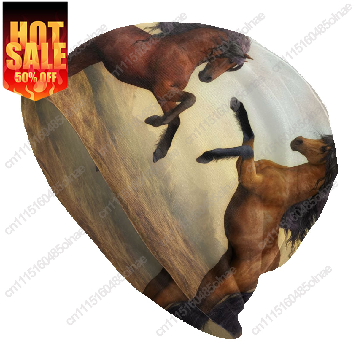 Brown Arabian Horse Skullies B - Men'S Fashion With Hat ulasan dan harga