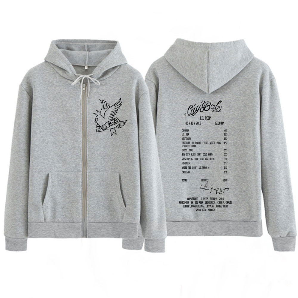 Rapper Lil Peep Cry Baby Album - Mens Fashion Zip Up Hoodies ulasan dan harga