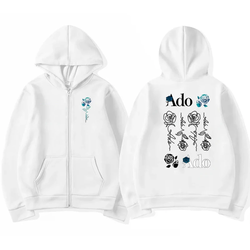 2026 Ado Graphic Printed Zippe - Mens Fashion Zip Up Hoodies ulasan dan harga