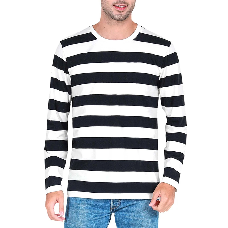 Fashion Contrast Stripe 3D Pri - Mens Fashion Clothes ulasan dan harga