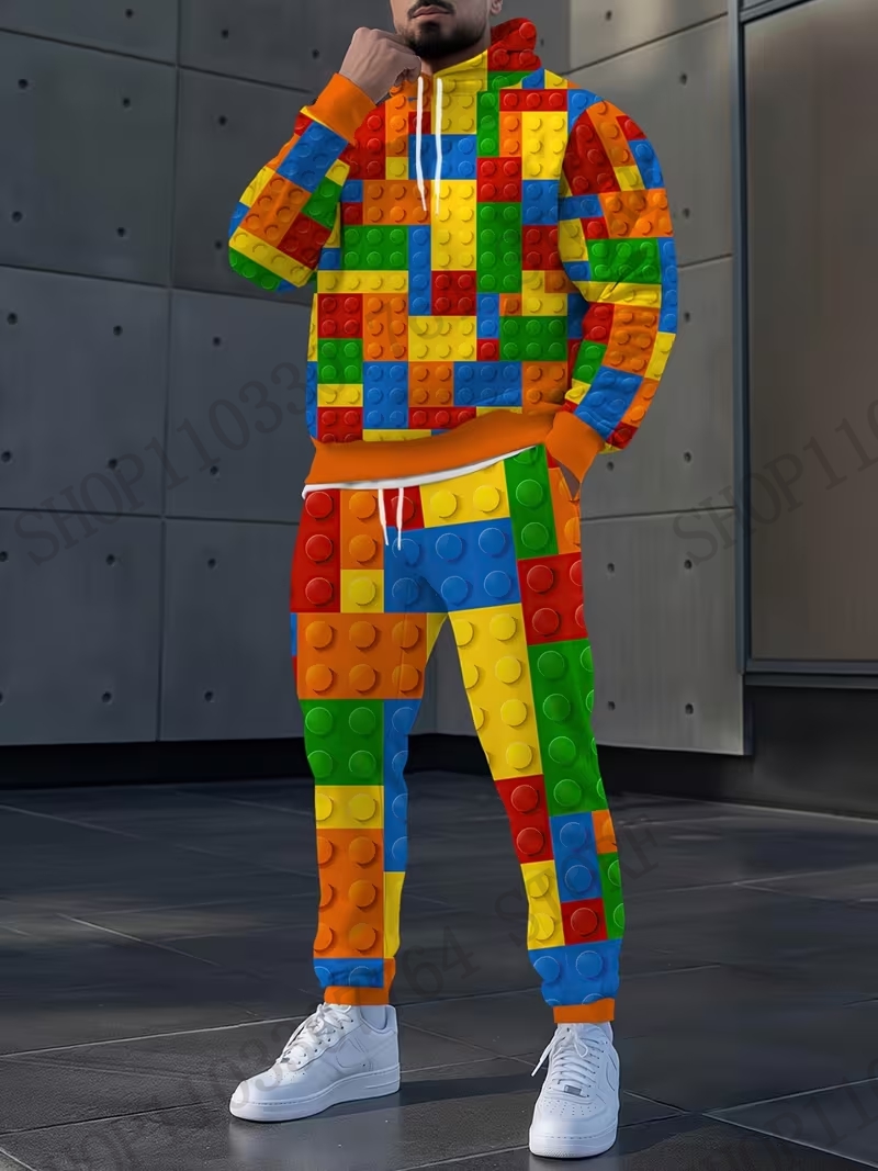 Vibrant Comic Themed 3d Print  - Mens Fashion Clothes ulasan dan harga